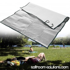 Outdoor Portable Picnic Blanket Mat Camping Hiking Moisture-proof Pad Tent Travel Beach Camping Mat Aluminium Film ECBY